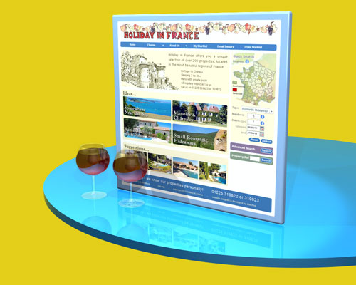Holiday In France website designed by Intechnia