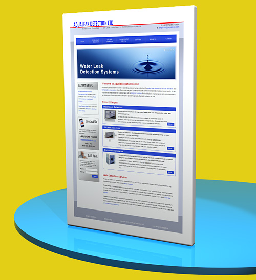 Aqualeak Detection Ltd website designed by Intechnia