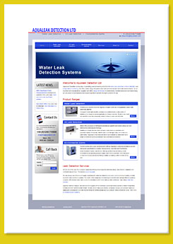 Web Design for Aqualeak Detection Ltd, UK and Netherlands